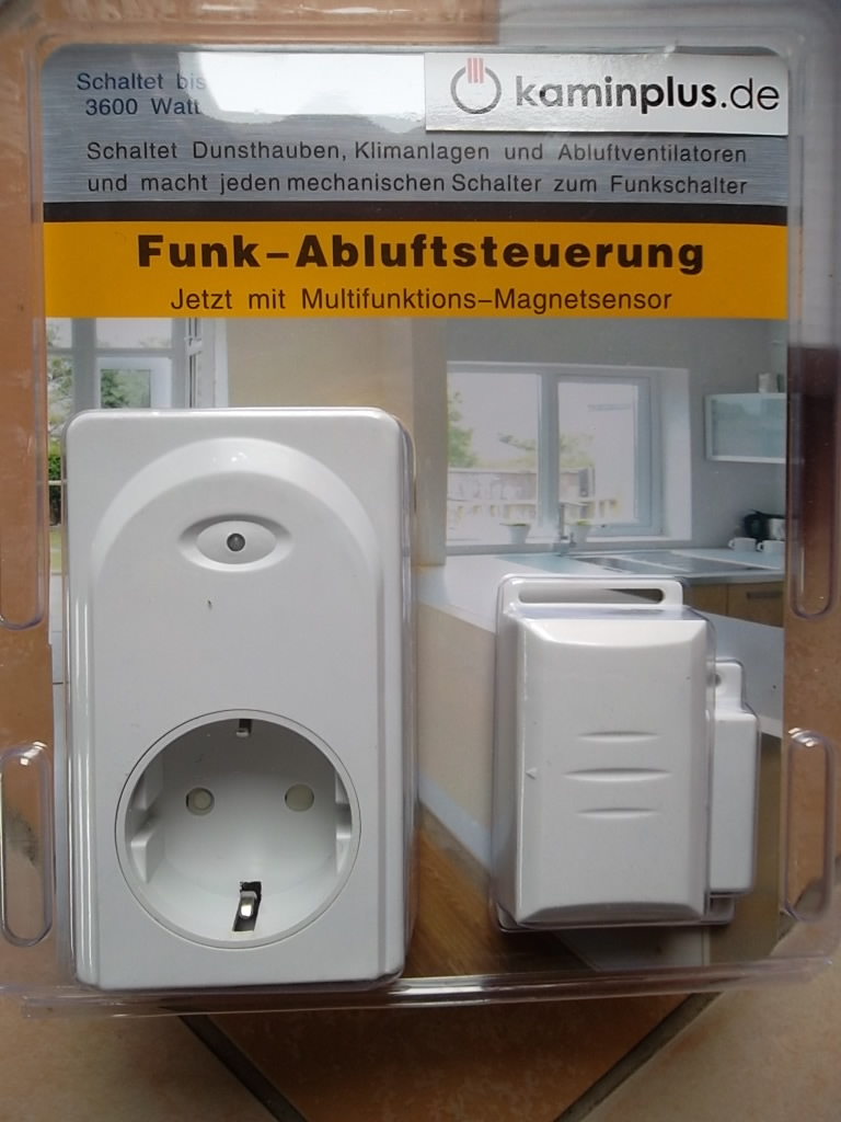 Funk Abluftsteuerung, Fenster Kontaktschalter 3600 Watt