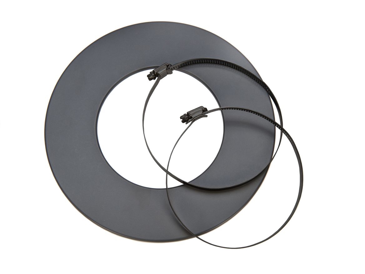grau für Aluflex Rohr ISOLIERT DN 50 60 67 80 100 125 mm Rosette schwarz o
