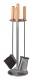 Kaminbesteck SCHÖSSMETALL SLENDER-1 Anthrazit Buche Kaminbesteck SCHÖSSMETALL SLENDER-1 Anthrazit Buche