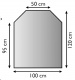 Bodenplatte Struktur silber-antik Sechseck 100 cm x 120 cm Bodenplatte Struktur silber-antik Sechseck 100 cm x 120 cm