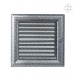 luftgitter Rillendekor schwarz-silber 22x22 mit Lamellen luftgitter Rillendekor schwarz-silber 22x22 mit Lamellen