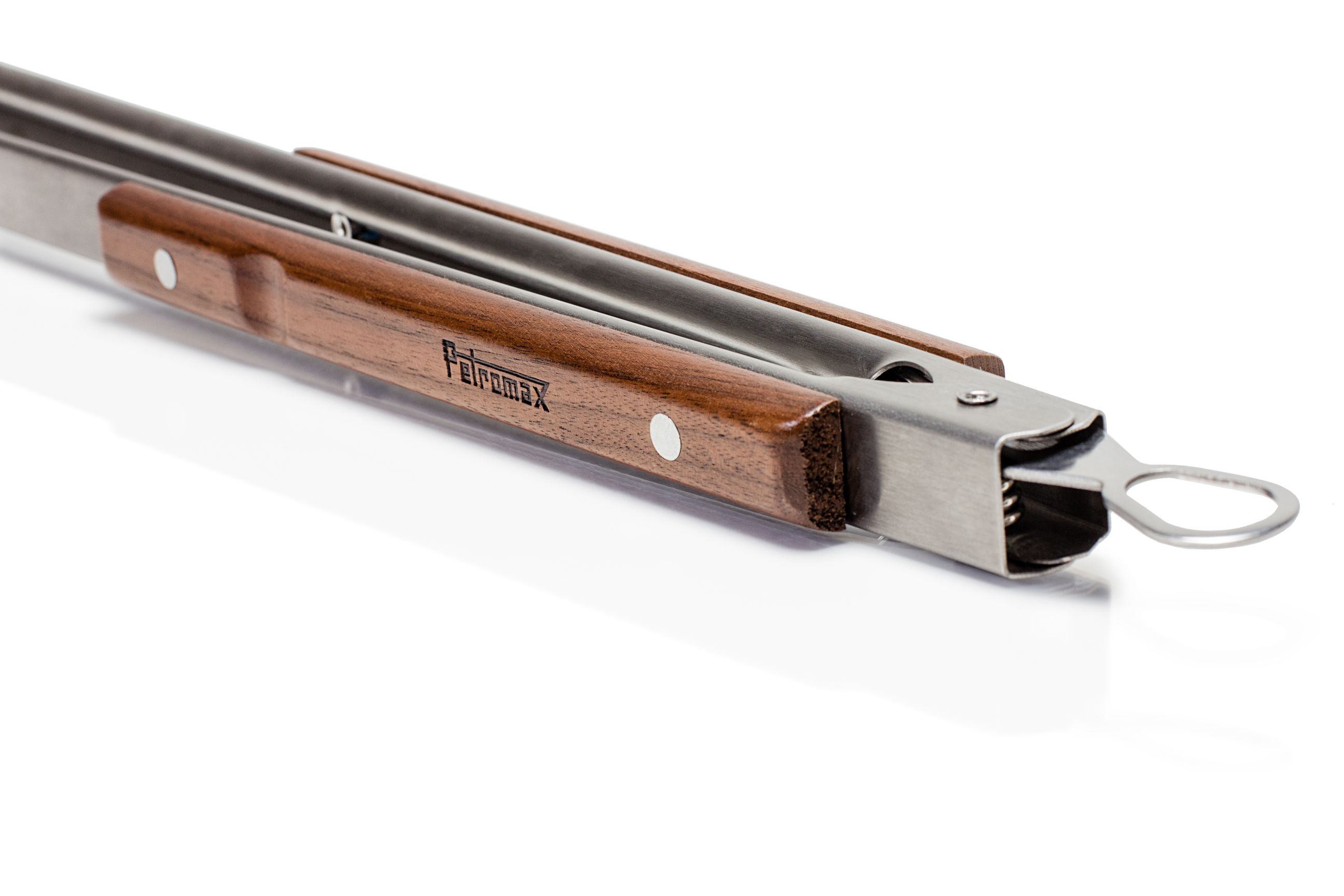 Grillzange Servierzange Kohlenzange 41 oder 53 cm Edelstahl Holz Profizange 