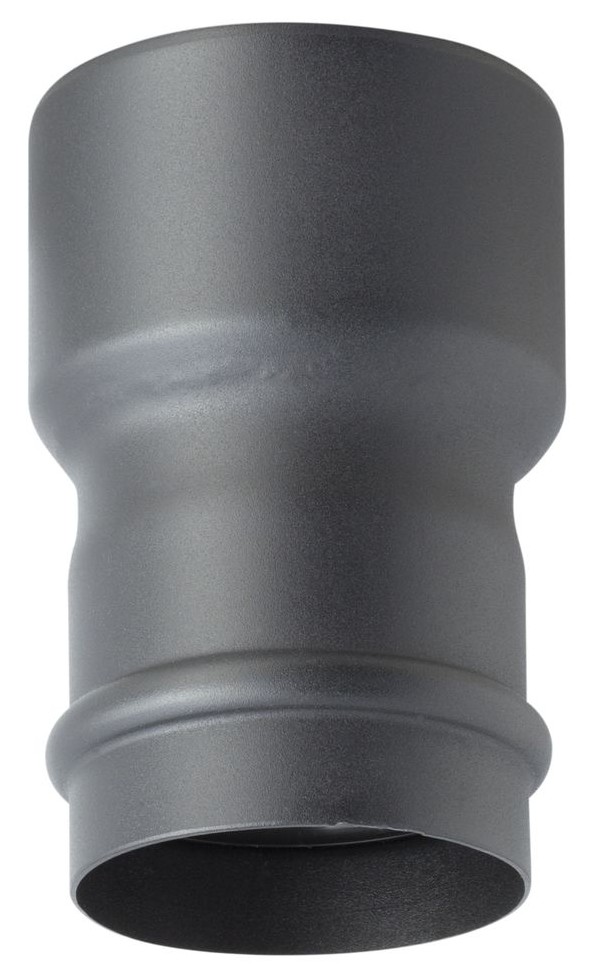 Erweiterung für Pelletrohr 80-150 mm Schwarz Pellet Ofenrohr Rauchrohr