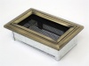 luftgitter Rillendekor messing brniert 11x31