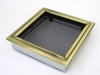 luftgitter Rillendekor messing brniert 22x22