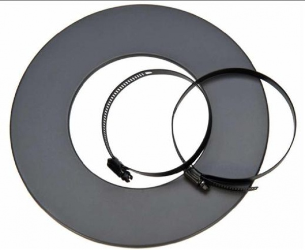 Klemmschellen für Aluflexrohre Schwarz DN 60 mm Rosette 