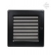 luftgitter  schwarz 17x17 mit Lamellen