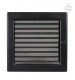 luftgitter  schwarz 22x22 mit Lamellen