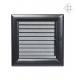 luftgitter Rillendekor  schwarz 22x22 mit Lamellen