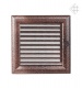luftgitter Rillendekor schwarz-kupferfarben 22x22 mit Lamellen