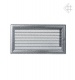 luftgitter Rillendekor schwarz-silber 17x30 mit Lamellen