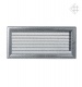 luftgitter Rillendekor schwarz-silber 17x37 mit Lamellen