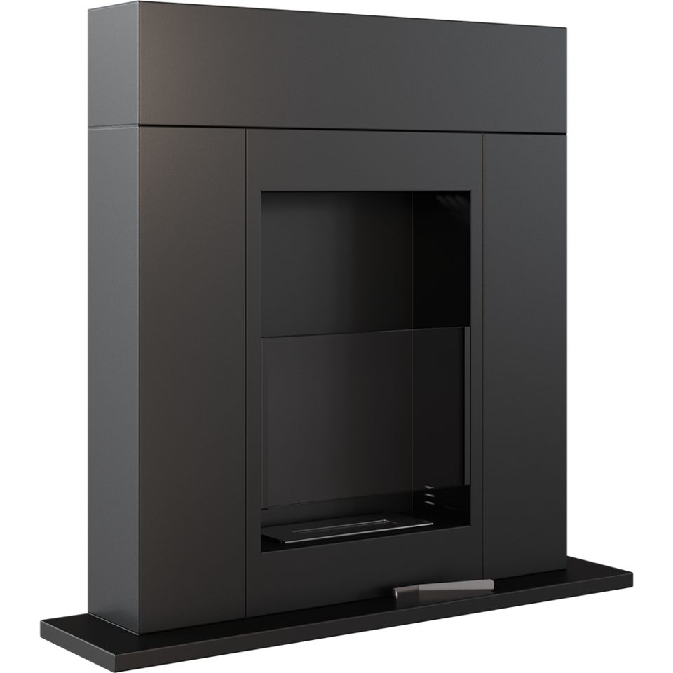 Bio-Ethanol Kamin WHISKEY schwarz Standkamin Höhe 73 cm x ...